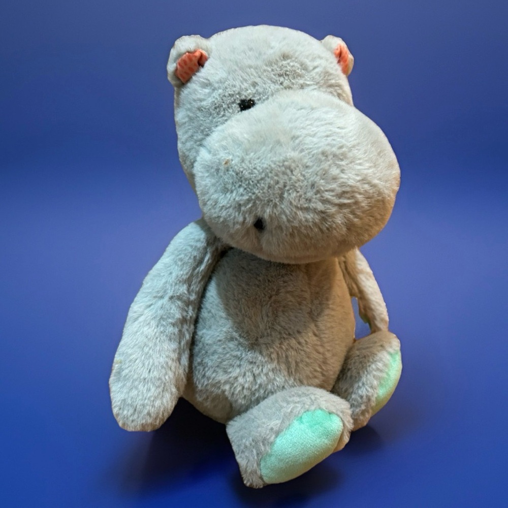 Cloud B Dreamy HUGGINZ Hippopotamus Light Gray Plush Stuffed Animal House